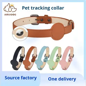 Collar antipérdida de patrón sólido para perros y gatos con Apple Airtag Cross-Border PU Posicionamiento <span class=keywords><strong>Color</strong></span> sólido Suministros para mascotas - Product Image 4
