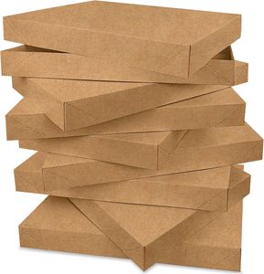 Caja de Regalo de Papel Kraft Marrón de Lujo con Tapa, Cajas de Embalaje de Cartón Plegables <span class=keywords><strong>para</strong></span> Bodas, <span class=keywords><strong>Cumpleaños</strong></span>, Venta al por Mayor - Product Image 1