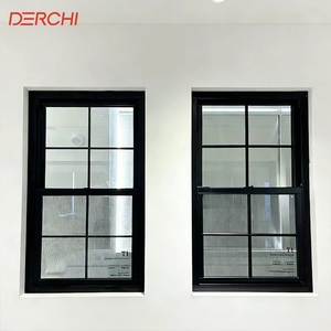 Finestre in Alluminio Stile Americano DERCHI NFRC, Commerciali, Bianche e Nere, Resistenti agli Uragani, a Doppia Anta Basculante o Singola - Product Image 3