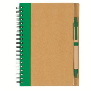Cuaderno Espiral Promocional A5 Personalizado con Cubierta de Kraft, Bolígrafo y Notas Adhesivas - Product Image 2