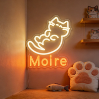 Letrero LED de Neón Personalizado con Nombre de Gato Recostado, USB, Regulable, Decoración de Pared para Dormitorio, Tienda de Mascotas, Transmisión en Vivo