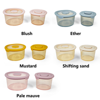 4oz Vente en gros Contenants de stockage anti-fuite pour collations alimentaires Contenants pour aliments pour bébés en silicone sans Bpa Couvercles à trous pour vapeur