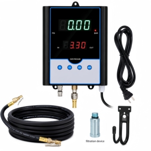 Gonfleur de pneus numérique automatique mural 5~100 PSI, machine de test de pneus métallique pour garage automobile, gonfleur de pneus mural - Product Image 1