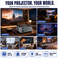 Projecteur LED intelligent Android 9 natif 1080P, 750 lumens, WiFi 6 5.2, 1 Go 16 Go, pour la distribution en gros