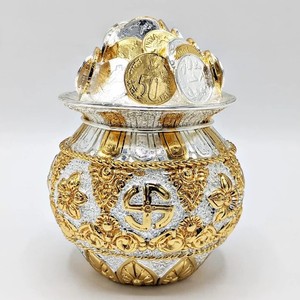 เหรียญกาลาชทำมือสไตล์โบราณวัดทองเงินสำหรับงานเฉลิมฉลองของขวัญทางศาสนาของตกแต่งบ้าน - Product Image 1