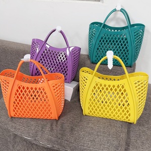 Sac à gelée en silicone Sac à main écologique Sac <span class=keywords><strong>de</strong></span> plage en PVC Panier à provisions creux pour <span class=keywords><strong>légumes</strong></span> et pique-nique Panier <span class=keywords><strong>de</strong></span> bain à la mode - Product Image 3