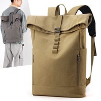 Sac à dos en toile personnalisé avec logo, pour hommes, grande capacité, sac à dos pour étudiants, sac pour ordinateur portable de 15,6 pouces, sac à dos de voyage portable