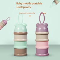 Boîte de rangement portable pour lait infantile, compartiments divisés, étanche à la lumière, scellée indépendamment, boîte à lait en poudre à trois couches