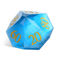 Nouvelles dés de jeu DND personnalisées à facettes multiples de 16 mm en pierre gemme, gravées, œil de chat bleu, D6 D20 pour Dungeons and Dragons