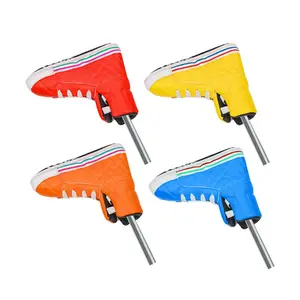 사용자 정의 재미있는 신발 모양의 모든 브랜드 자수 PU 가죽 헤드 커버 골프 블레이드 퍼터 커버