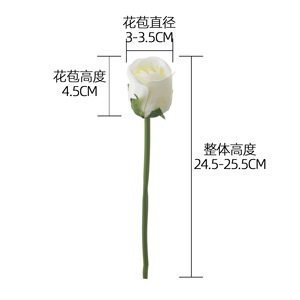 CallaFloral Ramo de Rosas Artificiales Rosa Claro Champán Blanco Decoración Interior Manualidades para Bodas PJ1068 - Product Image 4