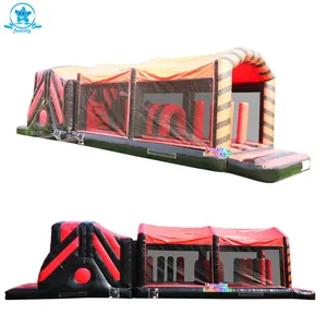 Exciting and stimulate outdoor inflatable 5K obstacle course for rental party inflatable equipment combo obstacle course