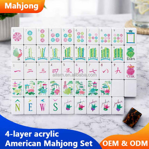 Juego de Fichas de Mahjong Americanas Premium, Acrílico Personalizado de 4 Capas, Diseño de Lujo, Regalo de Navidad, Fichas de Mahjong de Lujo - Product Image 2