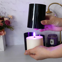 Bougies LED sans flamme à piles, couleur violette, avec télécommande et minuterie, pour la décoration de la maison et Halloween