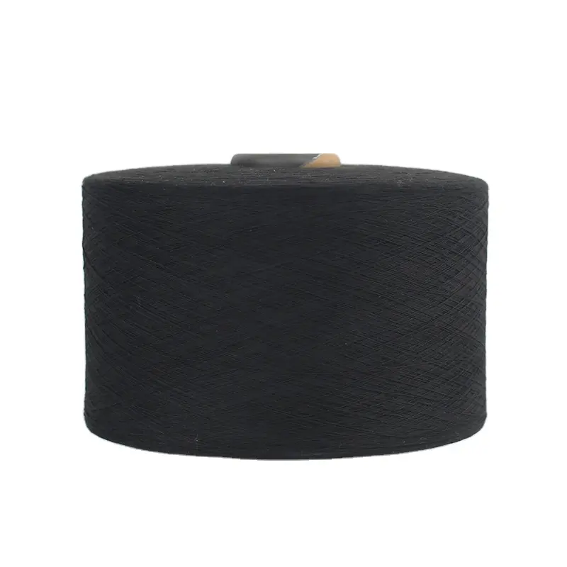 NE 10/1 open end black color recycled cotton yarn for weaving