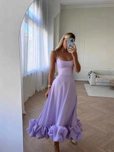 Re Mcgreen Star di alta qualità elegante di tendenza nuovo vestito con cinturino alla moda con orlo grande e abito <span class=keywords><strong>a</strong></span> trapezio 3D <span class=keywords><strong>fiori</strong></span> - Product Image 3