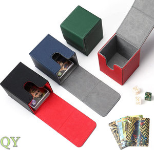 QY Magnetic Closure PU Leather Trading <b>Card</b> Deck Box Storage Case for Sports <b>Cards</b> and Tabletop Games - Product Image 4