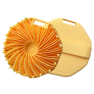 <span class=keywords><strong>Brosse</strong></span> <span class=keywords><strong>ronde</strong></span> de nettoyage anti-bactérien en silicone souple pour le corps, massage exfoliant pour le bain et le dos pour hommes et femmes - Product Image 1