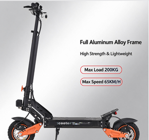 Patinete Eléctrico Plegable para Adultos, 200 kg, 48 V, 1200 W, Aleación de Aluminio, Batería de Litio, Largo Alcance, para Desplazamientos - Product Image 2