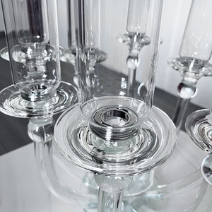 Décoration de Mariage de luxe candélabre en cristal Mariage 8 bras pilier Tube bougeoirs - Product Image 6
