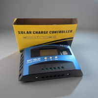 Contrôleur de charge de batterie solaire MPPT/PWM 10A-60A 12V/24V/36V/48V avec commutation automatique, 4 ports USB 5V/2A, efficacité 99,5%, écran LCD, 200W max PV