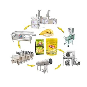 Ligne de production entièrement automatique de chips de bananes frites Machine de fabrication de chips de plantain frites Équipement de traitement de chips de plantain à petite échelle