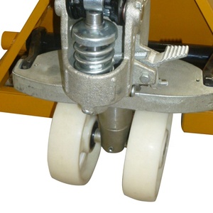 हुगो 5000 किलो 3 टन नायलॉन व्हील पार्ट्स हैंड पैलेट ट्रक ट्रॉली - Product Image 5