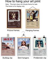 Lana Del Rey Posters Album Cover Music Poster for Room Esthétique Canvas Wall Art for Teen and Girls Room Decor (Set of 8 8X12in)