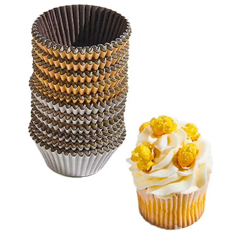 cup cake packaging kraft paper cups Greaseproof Paper Portion Baking Cups Muffin Custom Food Grade Cupcake Liner