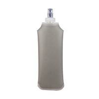 Bouteille d'Eau Pliable Mini Sport Écologique 500ml Jaune, Récipient de Boisson Souple en TPU à Presser pour Activités de Plein Air