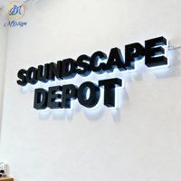 Lettres lumineuses LED sur mesure, enseignes en métal 3D, logo, enseigne extérieure rétroéclairée, signalétique lumineuse LED, panneau pour entreprise, spa