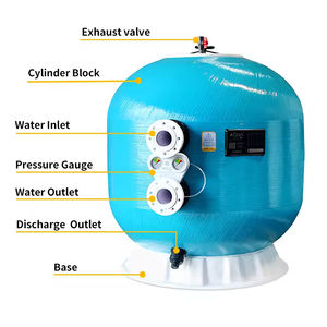 Cowater 30m3 Montaje lateral <span class=keywords><strong>Filtro</strong></span> de <span class=keywords><strong>arena</strong></span> de fibra de vidrio Acuicultura <span class=keywords><strong>Piscina</strong></span> Tratamiento de agua 220V 1 año de garantía - Product Image 2