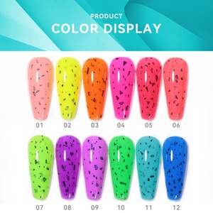 JTING Nueva Colección de Esmaltes de Uñas en Gel con Efectos Brillantes y Mate, 12 Colores, Estilo Neon, Esmalte de Uñas en Gel con Efecto Cáscara de Huevo, Personalizable OEM - Product Image 3