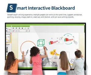 Quadro branco interativo inteligente para ensino e reuniões, tela de toque, display LCD, educação, quadro branco interativo inteligente