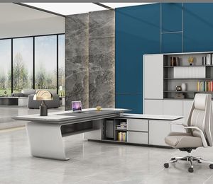 Bán Sỉ Phật Sơn OEM Đồ Nội Thất Văn Phòng Hiện Đại Theo Phong Cách Gỗ Theo Yêu Cầu Bàn Làm Việc Bằng Gỗ Thiết Kế Bàn Văn Phòng - Product Image 6