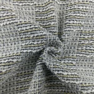 Chine fabricant en gros vérifier la conception 100% polyester tissé tweed <span class=keywords><strong>tissu</strong></span> pour pardessus femme - Product Image 3