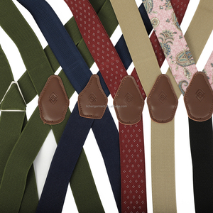 Bretelles de mode décontractées pour hommes avec 4 clips, bretelles élastiques et sangle de pantalon, accessoire de <span class=keywords><strong>jarretelle</strong></span> confortable - Product Image 4