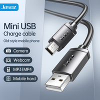 Kabel Mini USB Jasoz 3m 2.0 26/28AWG Berlapis Kabel Kepang Konduktor Tembaga Murni PVC Pengisian Cepat Transmisi Data untuk Komputer