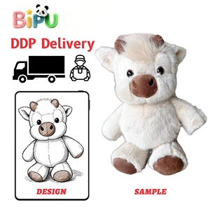 Peluche Poney Personnalisée BIPU avec Capuche Dinosaure, Adorable Cheval en Peluche avec <span class=keywords><strong>Casque</strong></span> de Dinosaure, Poupée en Peluche <span class=keywords><strong>Kawaii</strong></span> OEM pour Cadeau - Product Image 4
