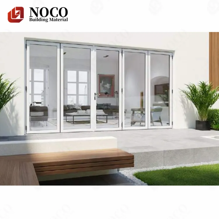 Chất lượng cao tiêu chuẩn Úc bifolding cửa nhôm khung lớn xem có thể thu vào màn hình gấp kính Patio cửa