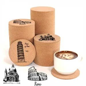Posavasos de Madera Natural para Decoración de Vajilla, Posavasos Antideslizante con Logotipo de <span class=keywords><strong>Mapa</strong></span> de Construcción de Ciudad, Soporte para Bebidas, Té y Café, 1 Unidad - Product Image 1