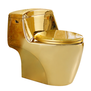 Оптовая продажа, роскошный золотой керамический унитаз - Product Image 2