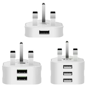 Phổ 3 Pin Sạc Di Động 1/2/3 Cổng USB USB Power Adapter 5V 3.1A 2A 1A Anh Du Lịch Cắm Adapter Cho iPhone Máy Tính Bảng 5W - Product Image 3