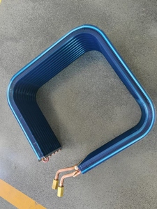 Warmtewisselaar spiraal. Blauwe vin koperen buis aluminium warmtewisselaar spiraal voor ventilatorunit / HVAC-systeem buis aluminium vin warmte. - Product Image 2