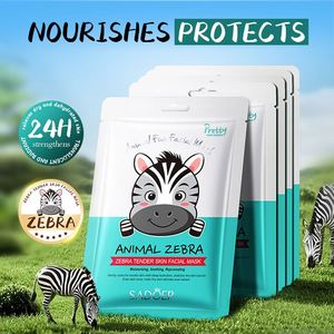 Mascarilla Facial Rejuvenecedora con Diseño de Zebra de la Marca Privada SADOER, 25 ml, Hidratante para Todo Tipo de Piel - Product Image 2