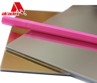Panel Compuesto de Aluminio Tipo Espejo Dorado/Plateado, Lámina ACM ACP, Venta Directa de Fábrica