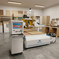 Máquina CNC de 6 Ejes Multicabezal / Router CNC de 3 Ejes para Tallado de Madera con Eje Rotatorio y Plataforma de Carga Automática