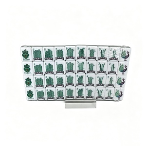 White Plastic American <b>Mahjong</b> <b>Set</b> Four Player <b>Mahjong</b> Tiles Color Matching Game Pieces for Leisure Entertainment - Product Image 4