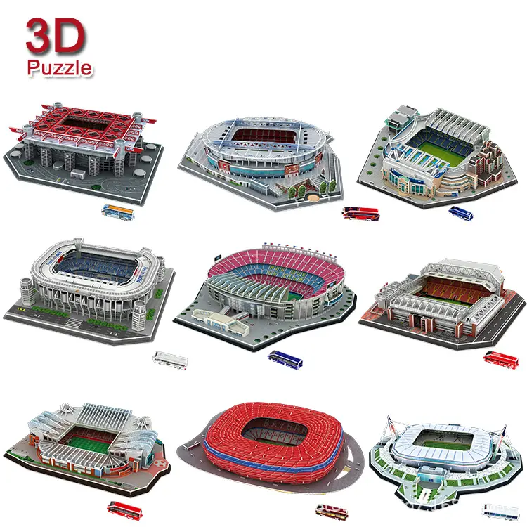 Puzzle 3D en papier personnalisé, vente directe d'usine, jouet, bricolage