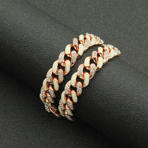 Pulsera de Cadena Geométrica Luminosa, Estilo Hiphop, Chapada en Oro y Plata, para Hombre, Joyería Moderna, Popular y en Oferta - Product Image 2